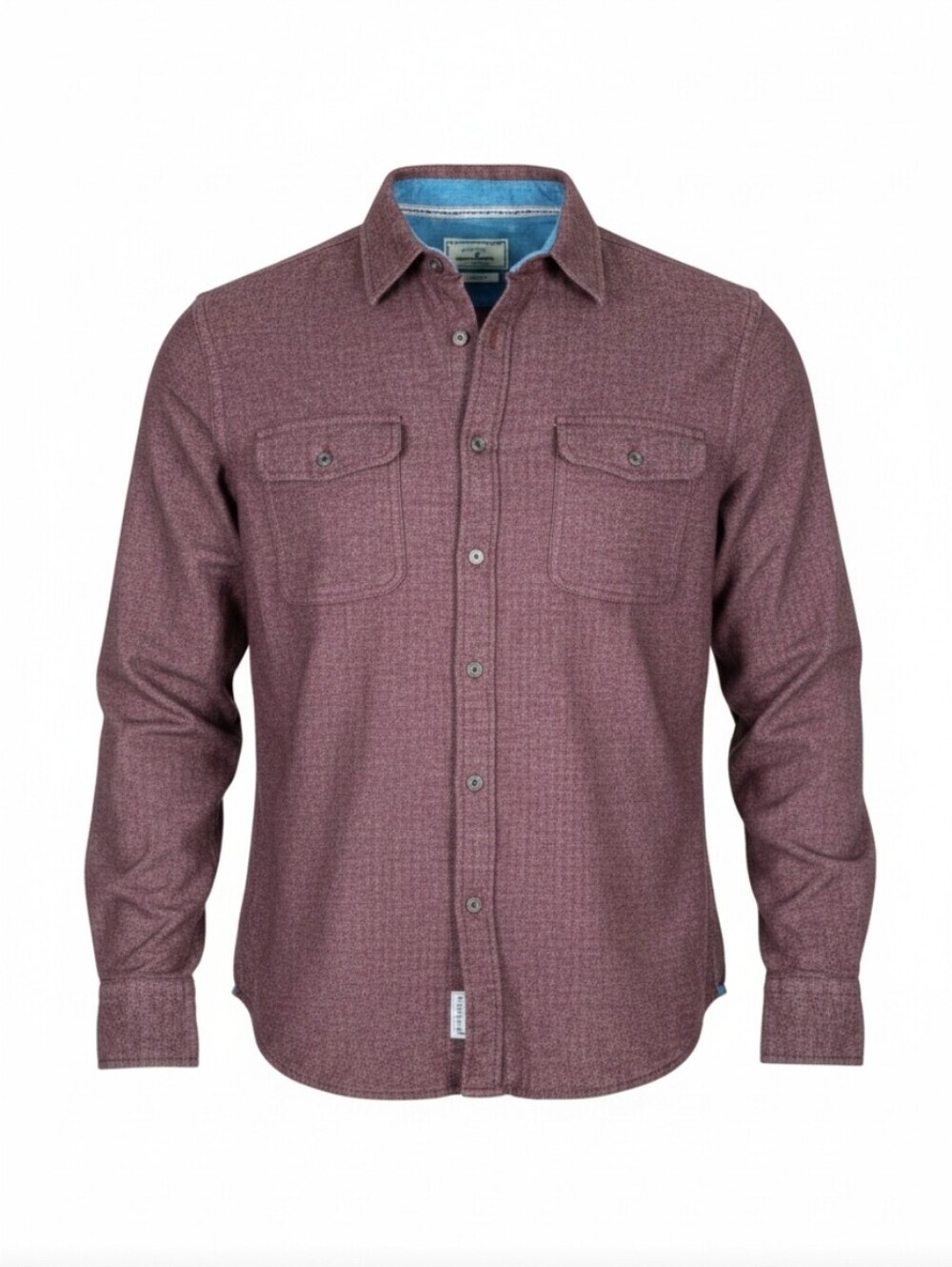 Flag & Anthem | 98% Cotton Micro Herringbone Button Down Casual Mens Shirt